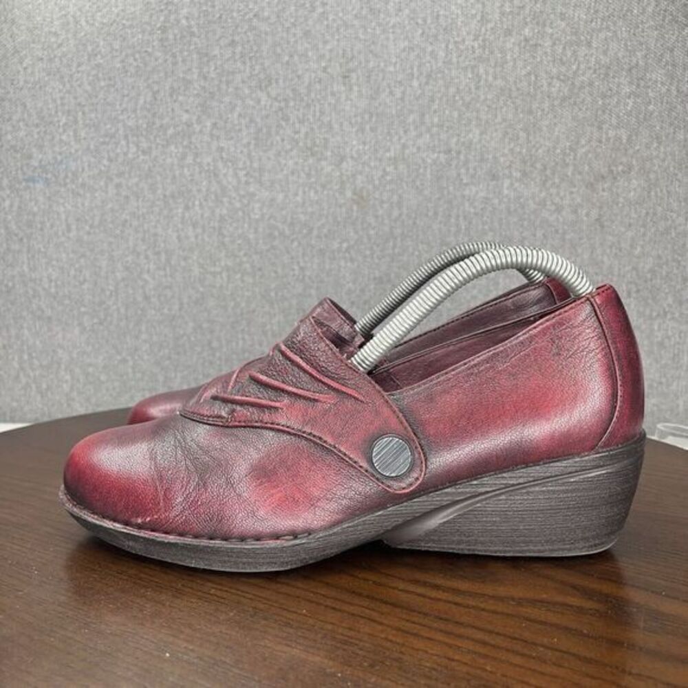 Dansko Aimee‎ Shoes Women's 40 / 9.5 Red Leather Comfort Clog Nurse 1640887800